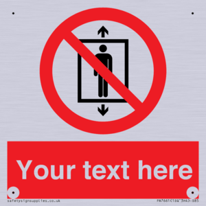 Custom prohibition Do not use this lift for people